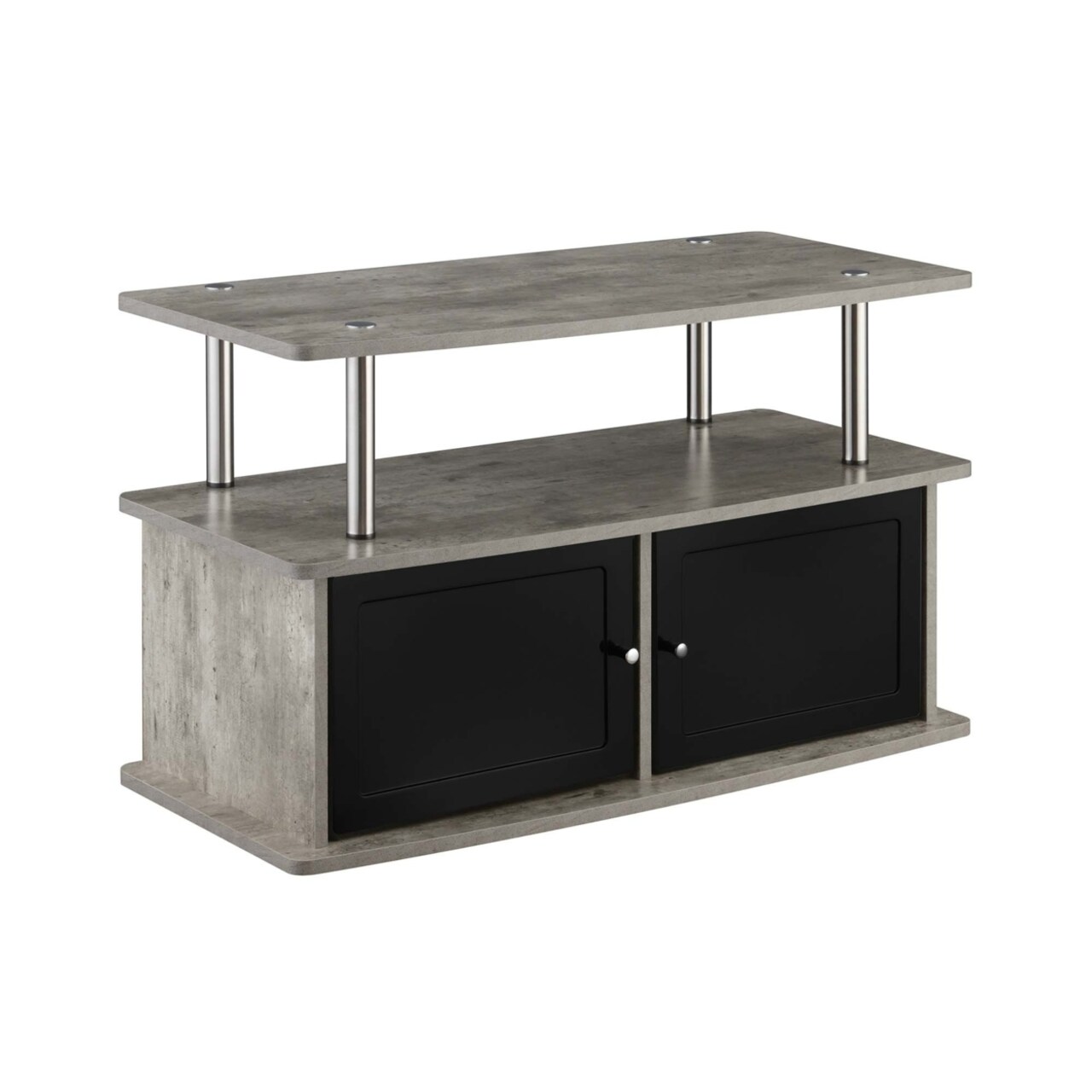 Convenience Concepts Designs2Go TV Stand with 2 Storage Cabinets and Shelf, Faux Birch
